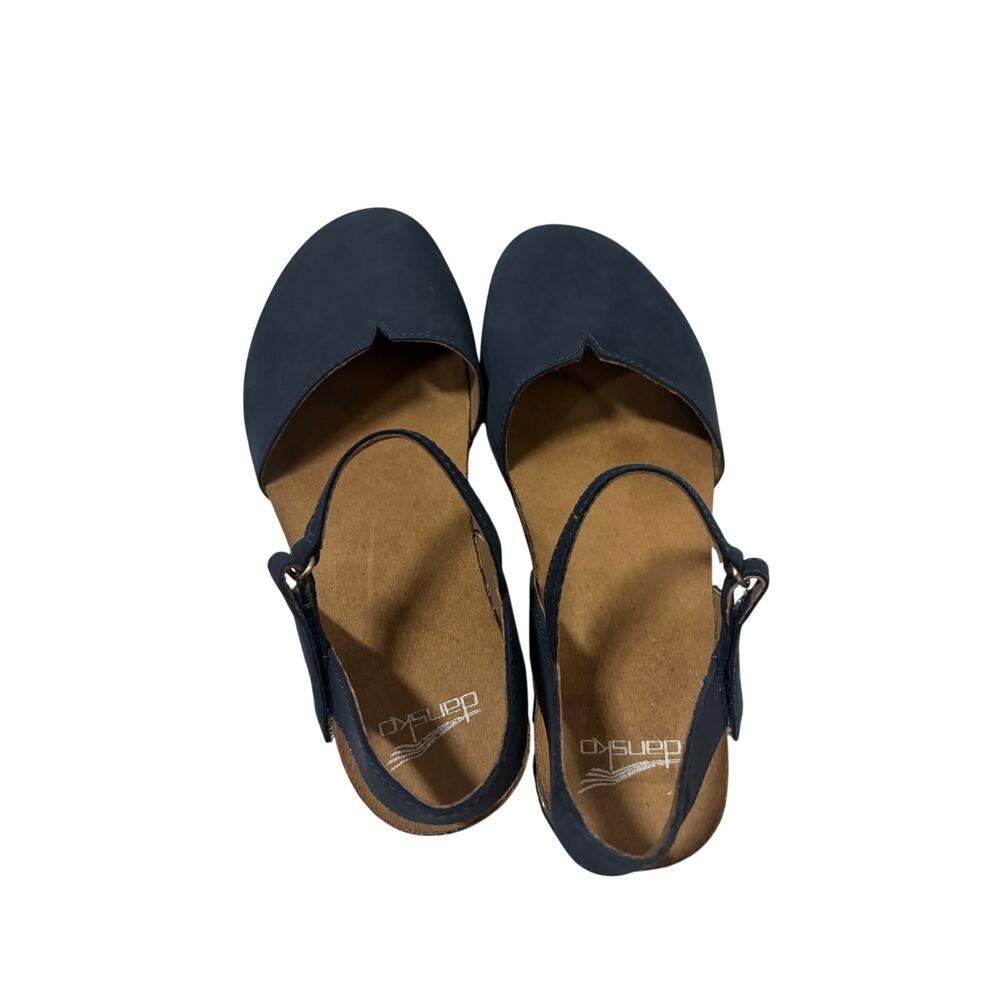 Dansko Rowan Navy Leather Closed Toe Comfort Sandals EU 38 US 7.5-8